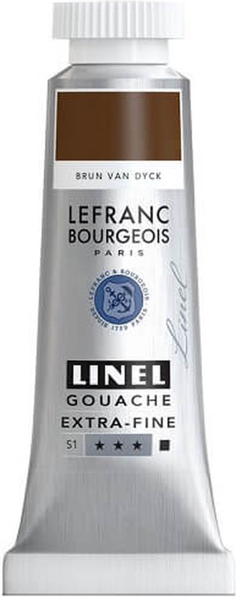 Lefranc & Bourgeois Linel Gouache Extra Fine Vandyke Brown 218 14ml