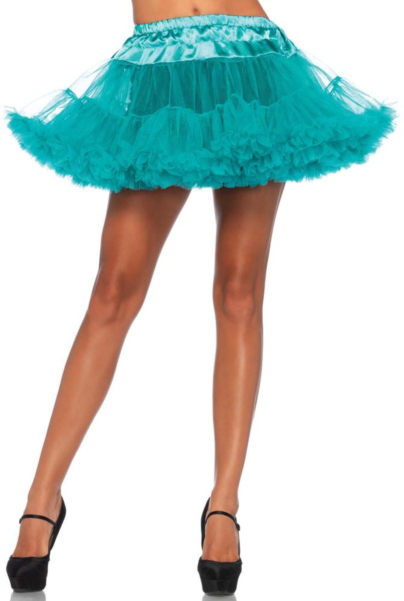 Basic gelaagde tule petticoat teal blauw - Kostuum Party - One size - Leg Avenue