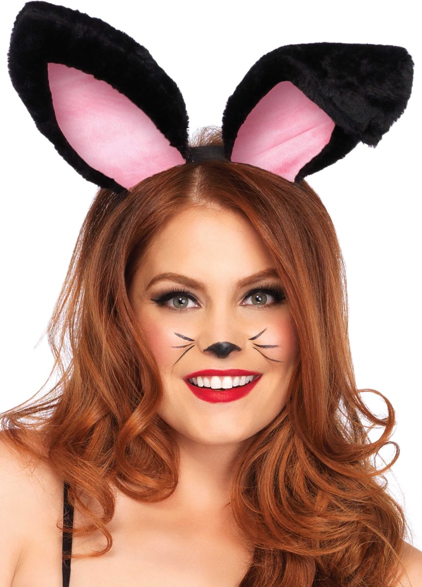   A2811 Haarband met konijnenoren van pluche