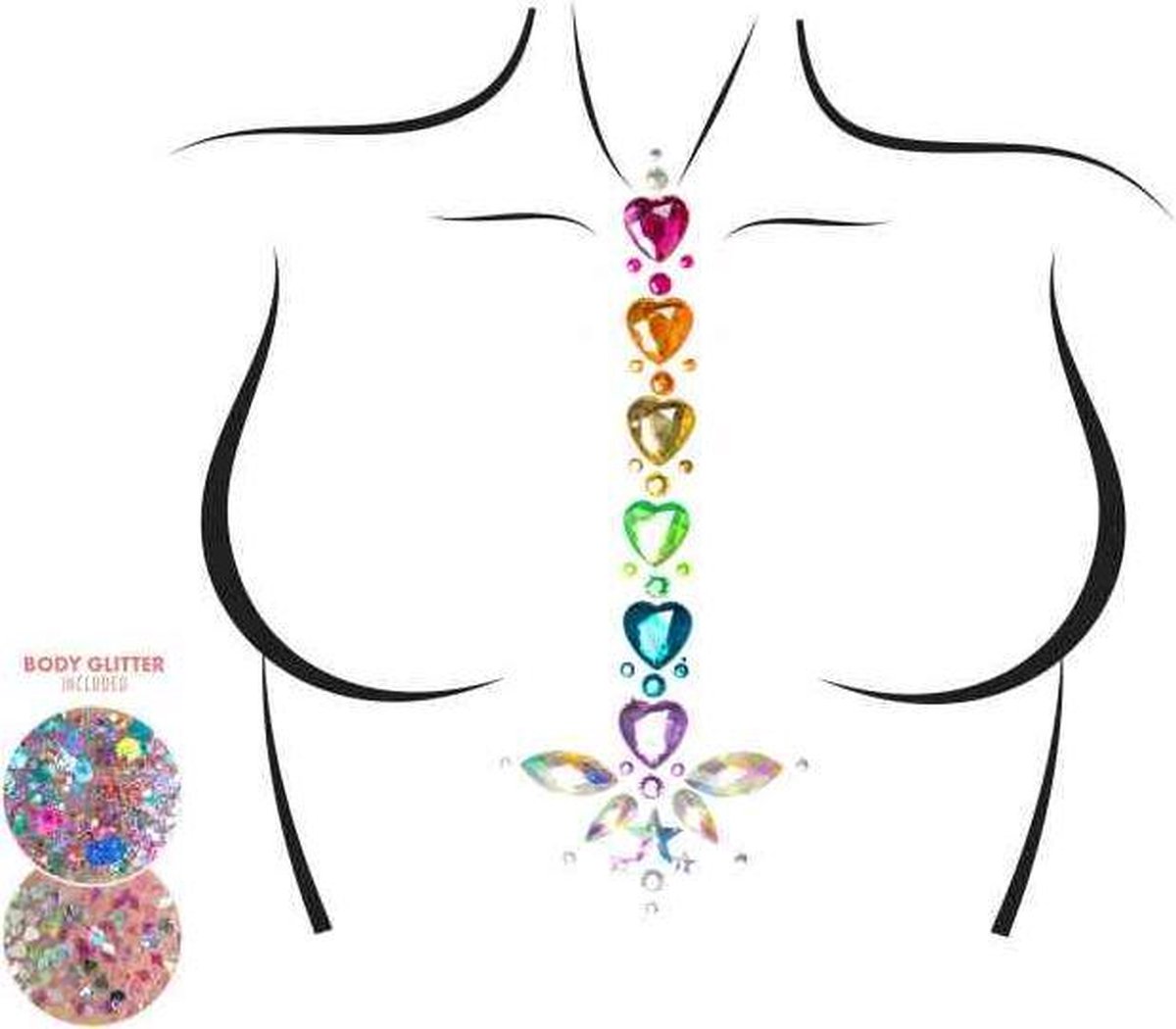   Body Jewels Sticker Adore Multicolours