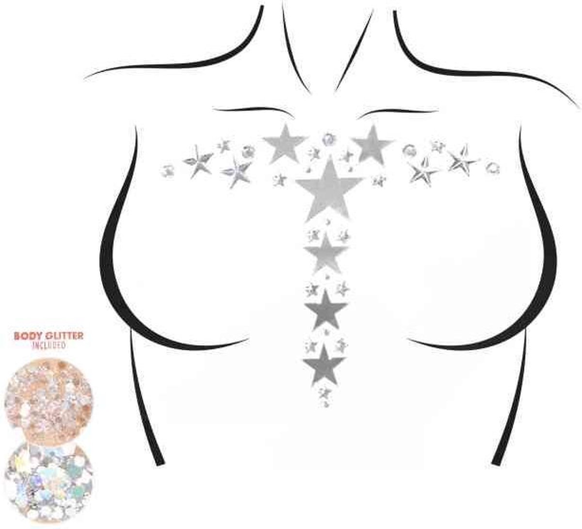  Body Jewels Sticker Kismet Zilverkleurig