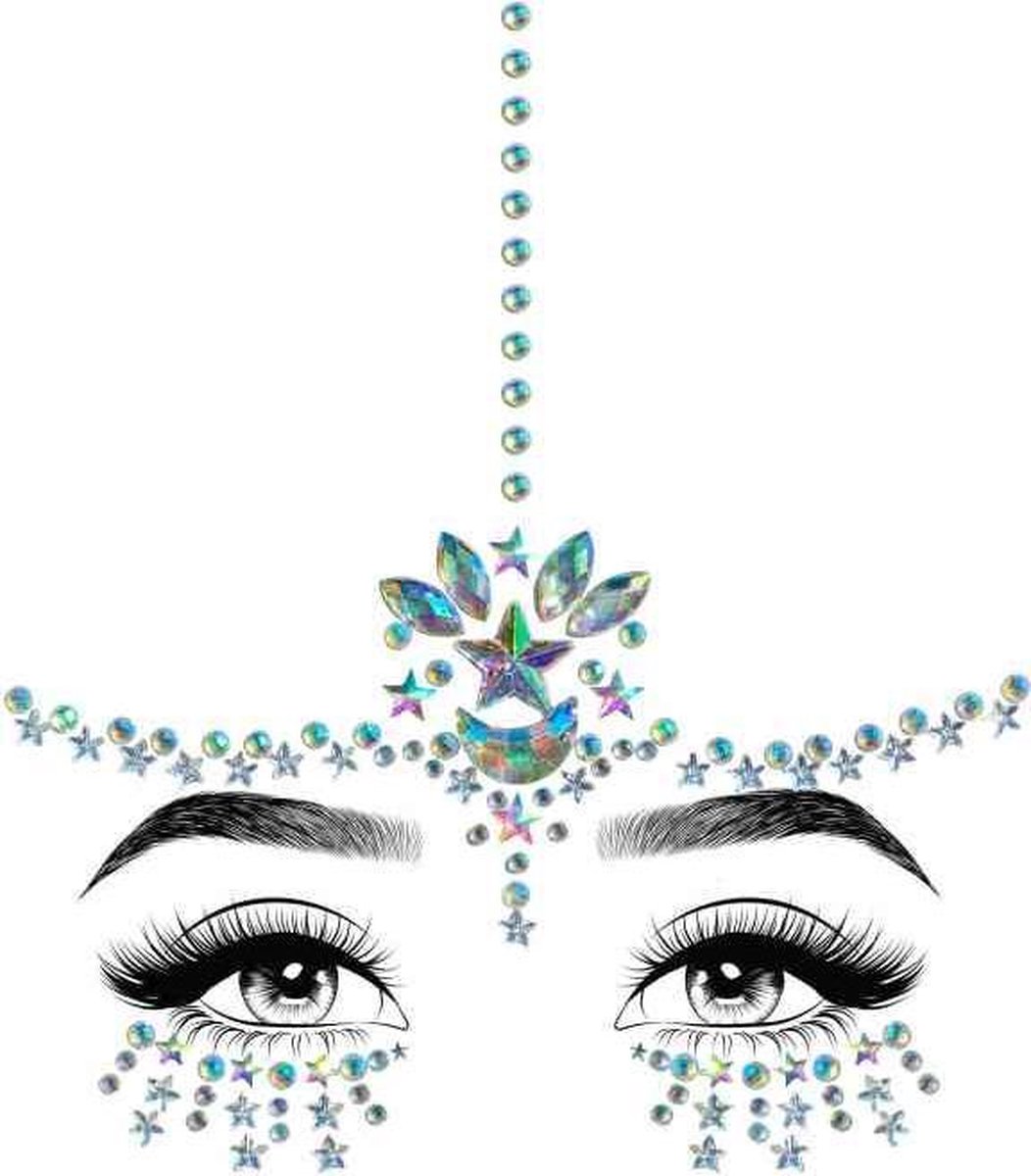   Gezicht Diamanten Sticker Karma Multicolours