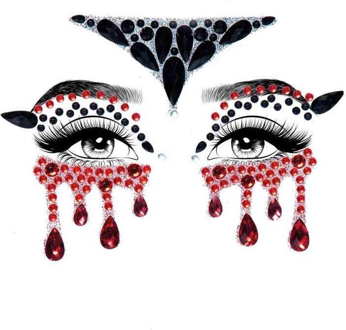   Gezicht Diamanten Sticker Vampire Multicolours