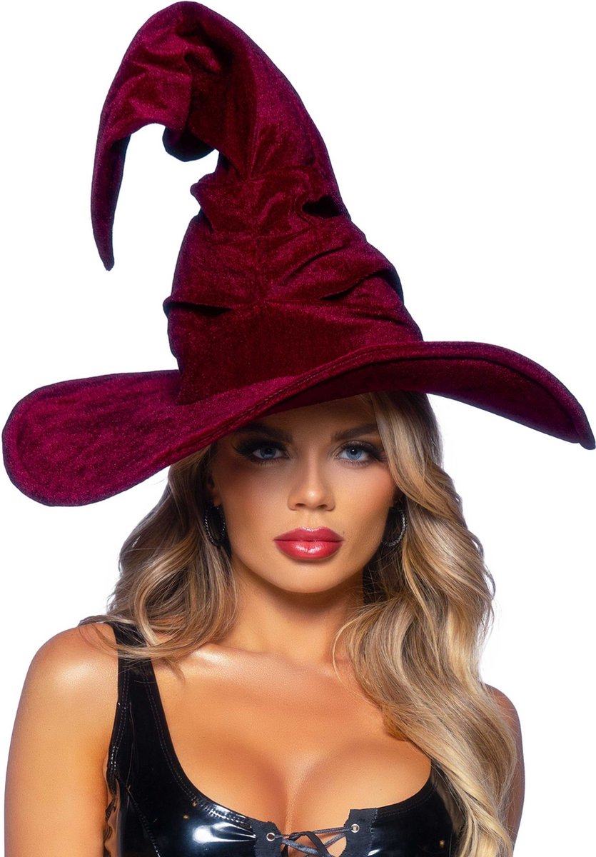 Velvet ruched witch hat