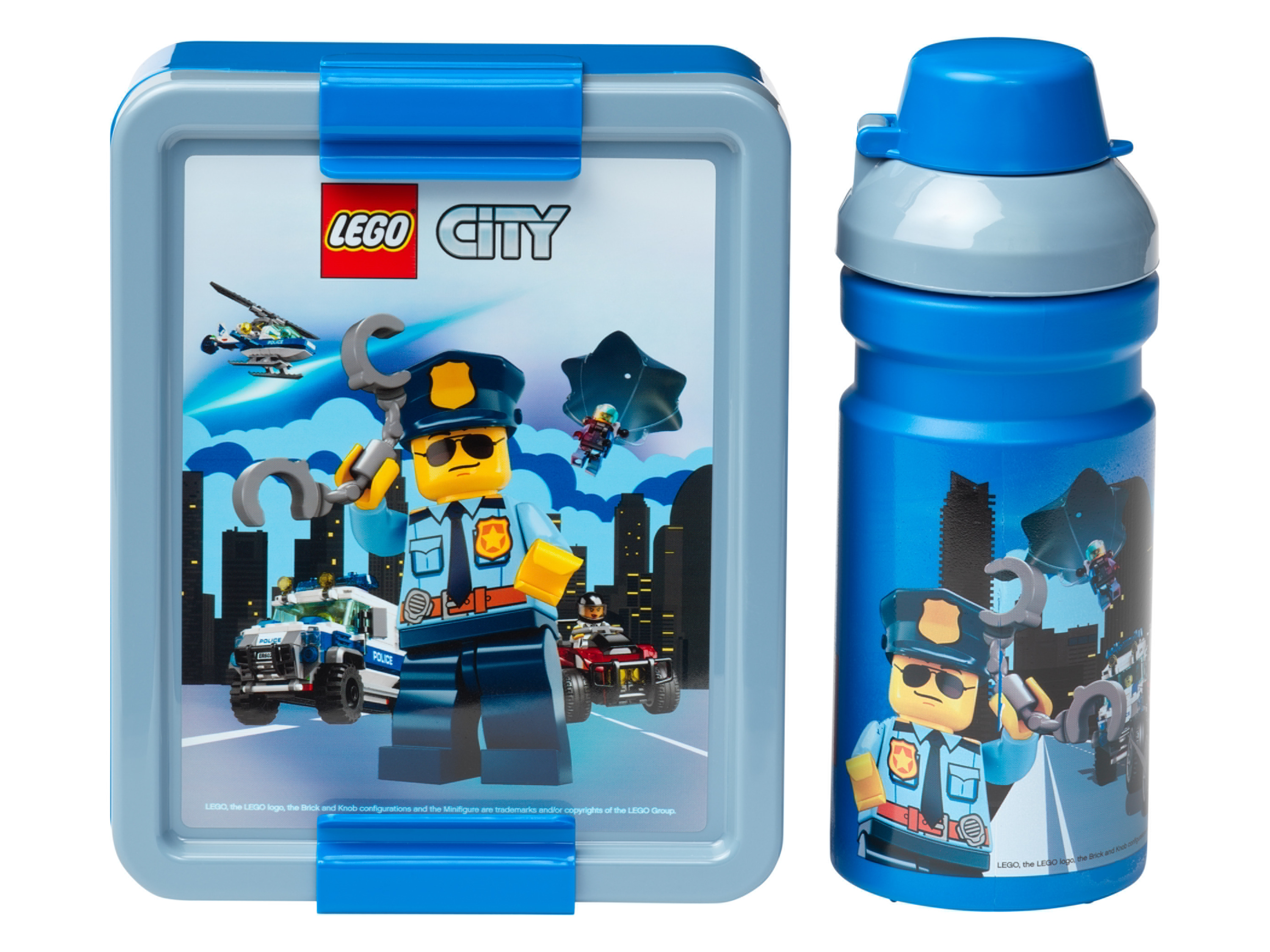 LEGO Broodtrommel en drinkfles (Blauw)