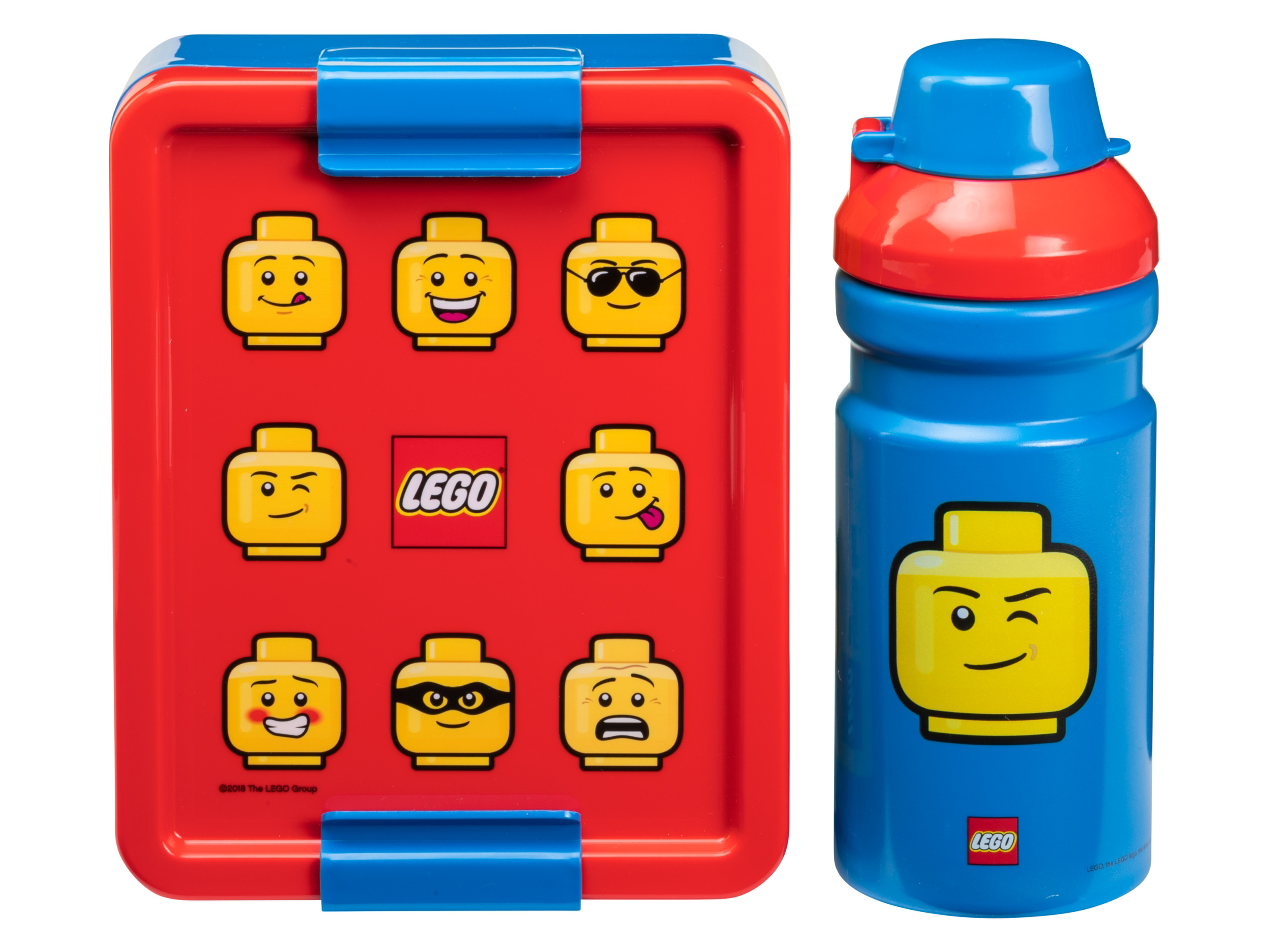 LEGO Broodtrommel en drinkfles (Rood/blauw)