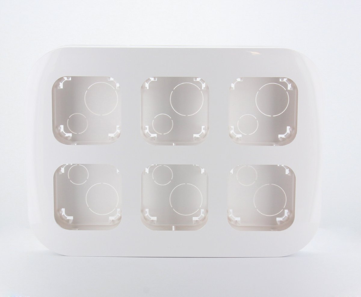   FORIX opbouw workstation - 6-voudig - voor alle FORIX IP2 sokkels - wit