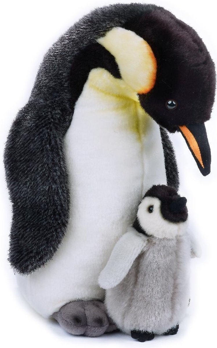 Lelly Knuffelkoningspinguïn Junior 35 Cm Pluche Zwart/wit/geel