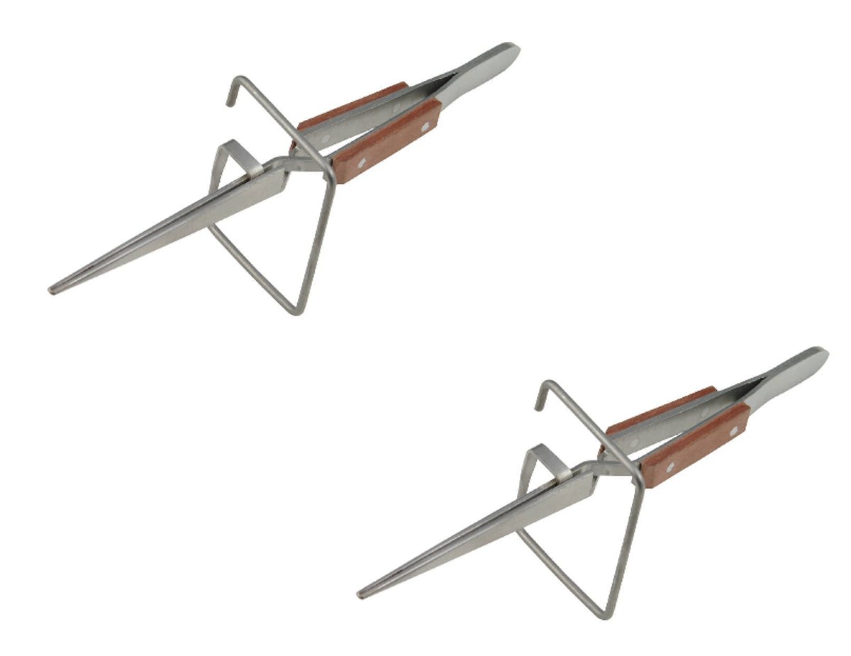 2 Klempincetten met standaard