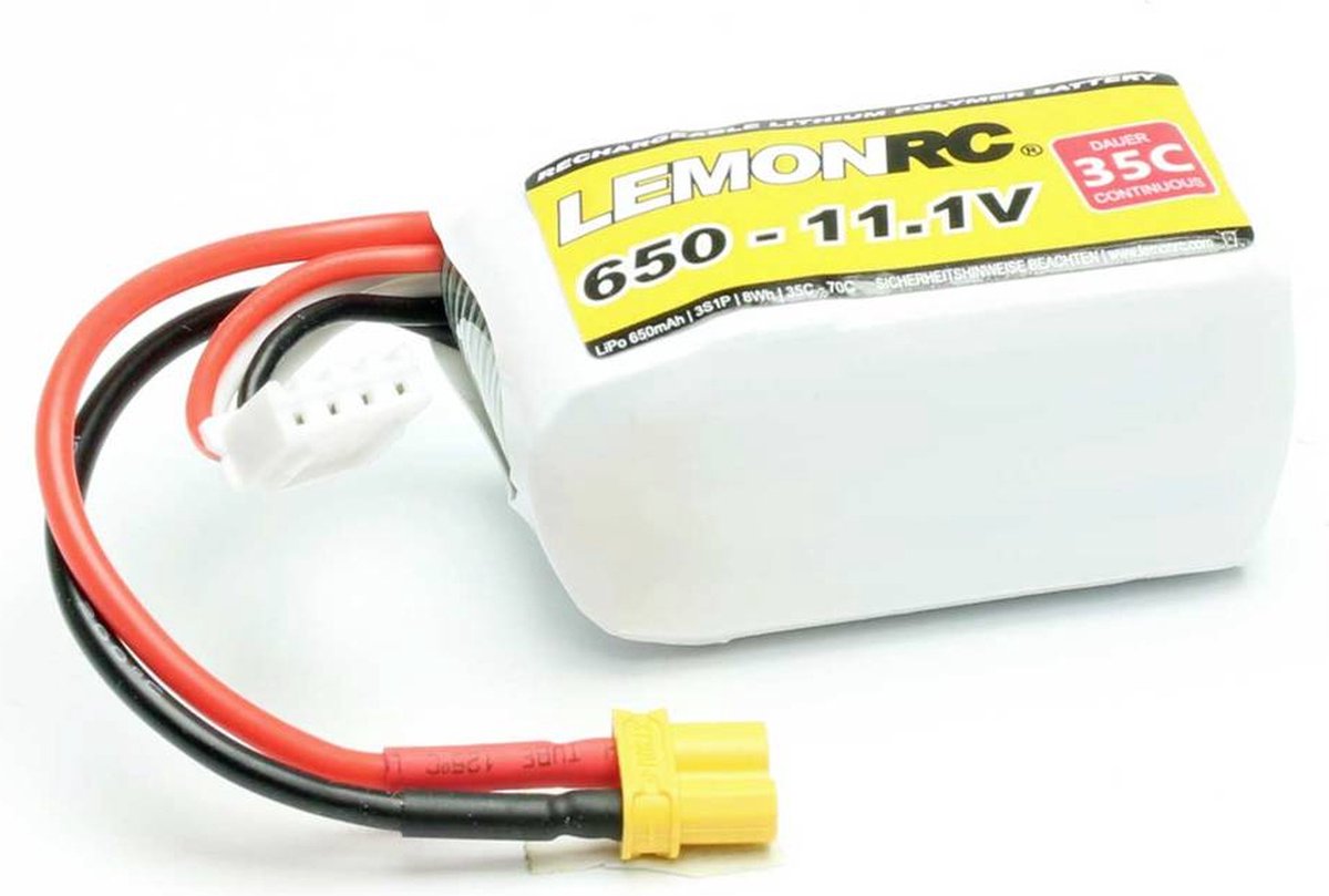 LemonRC LiPo accupack 11.1 V 650 mAh Aantal cellen: 3 35 C Softcase XT30