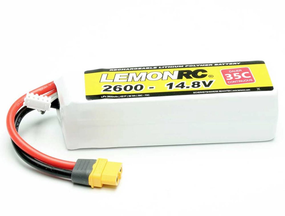 LemonRC LiPo accupack 14.8 V 2600 mAh Aantal cellen: 4 35 C Softcase XT60