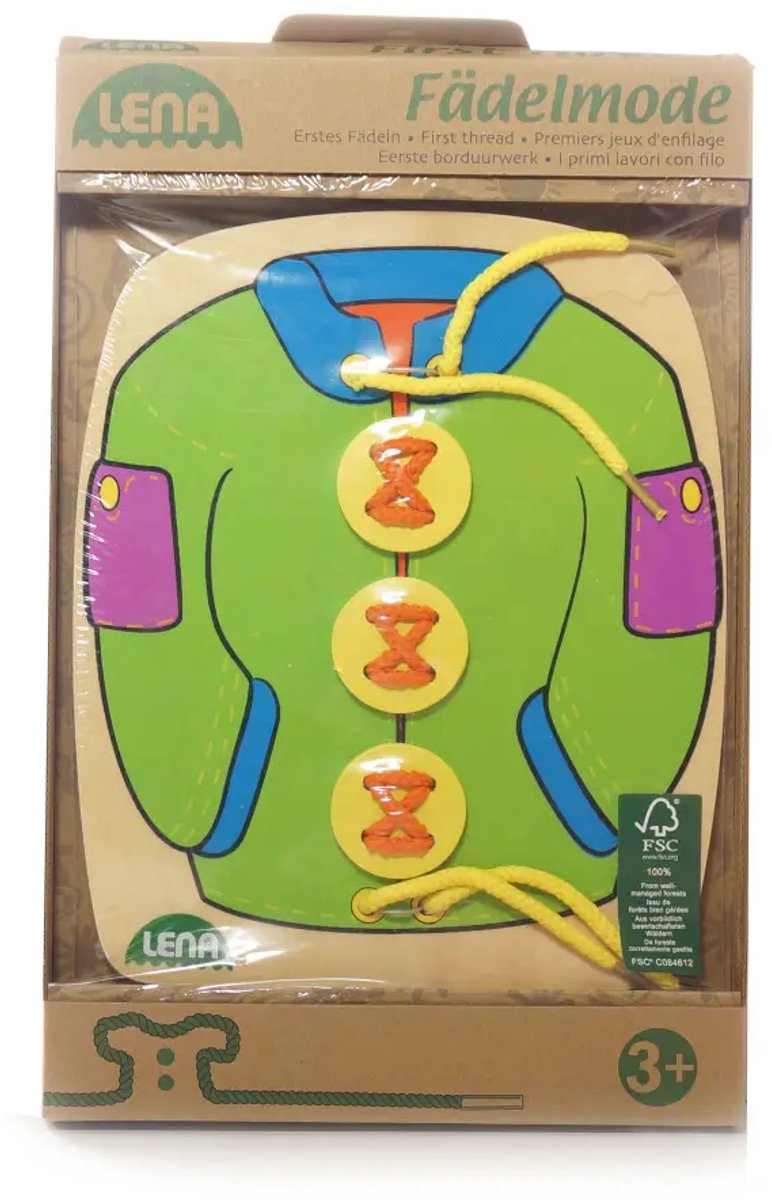 Houten rijgveter puzzel