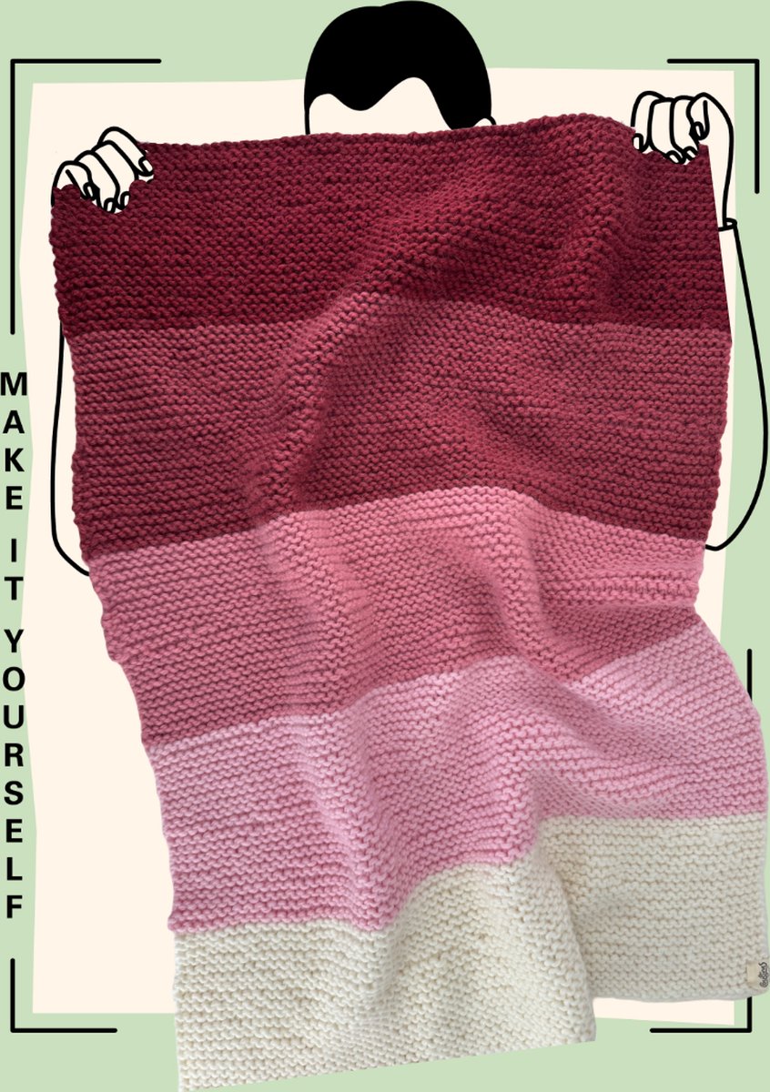 Les Cousines - All in breipakket - Easy Blanket - wol en alpaca