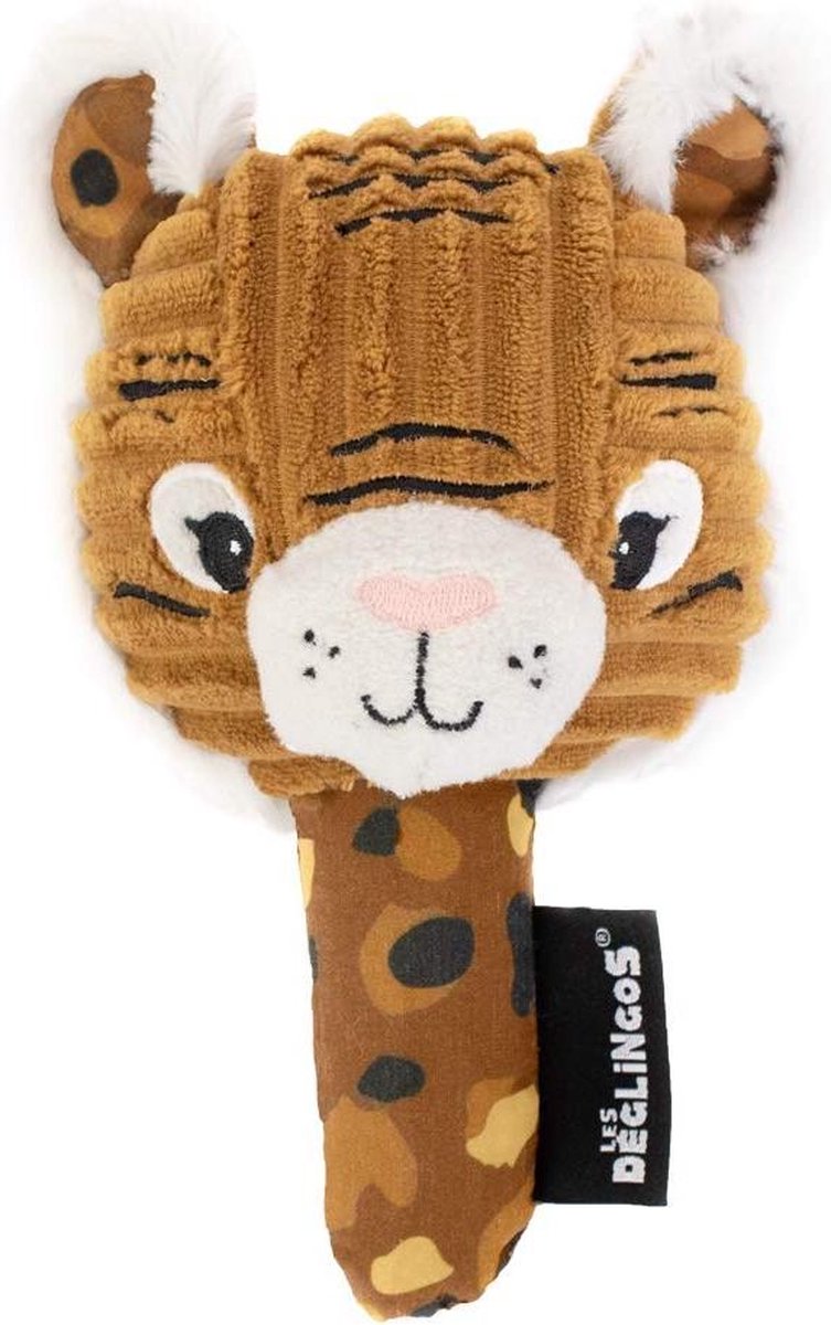 Les Deglingos Spiegel Tijger Junior 18,5 Cm Pluche Bruin