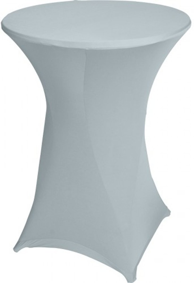 Easyfit statafelrok, stretch, grijs Ø80cm
