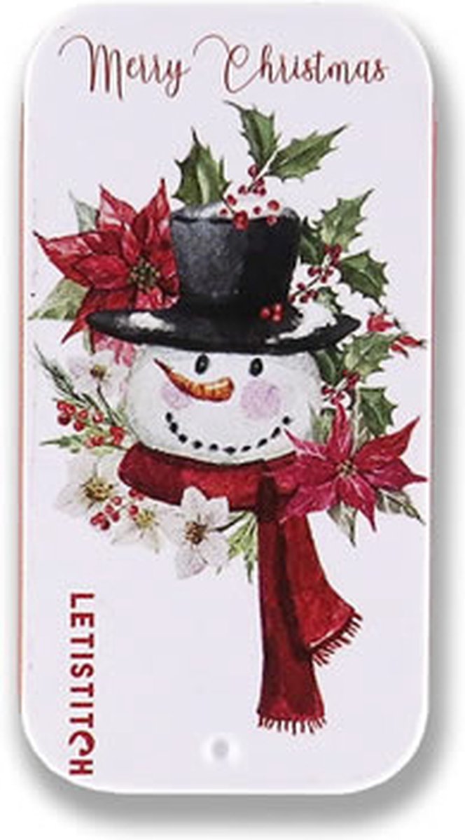 Leti Stitch Merry Christmas Metalen naaldendoosje 25630