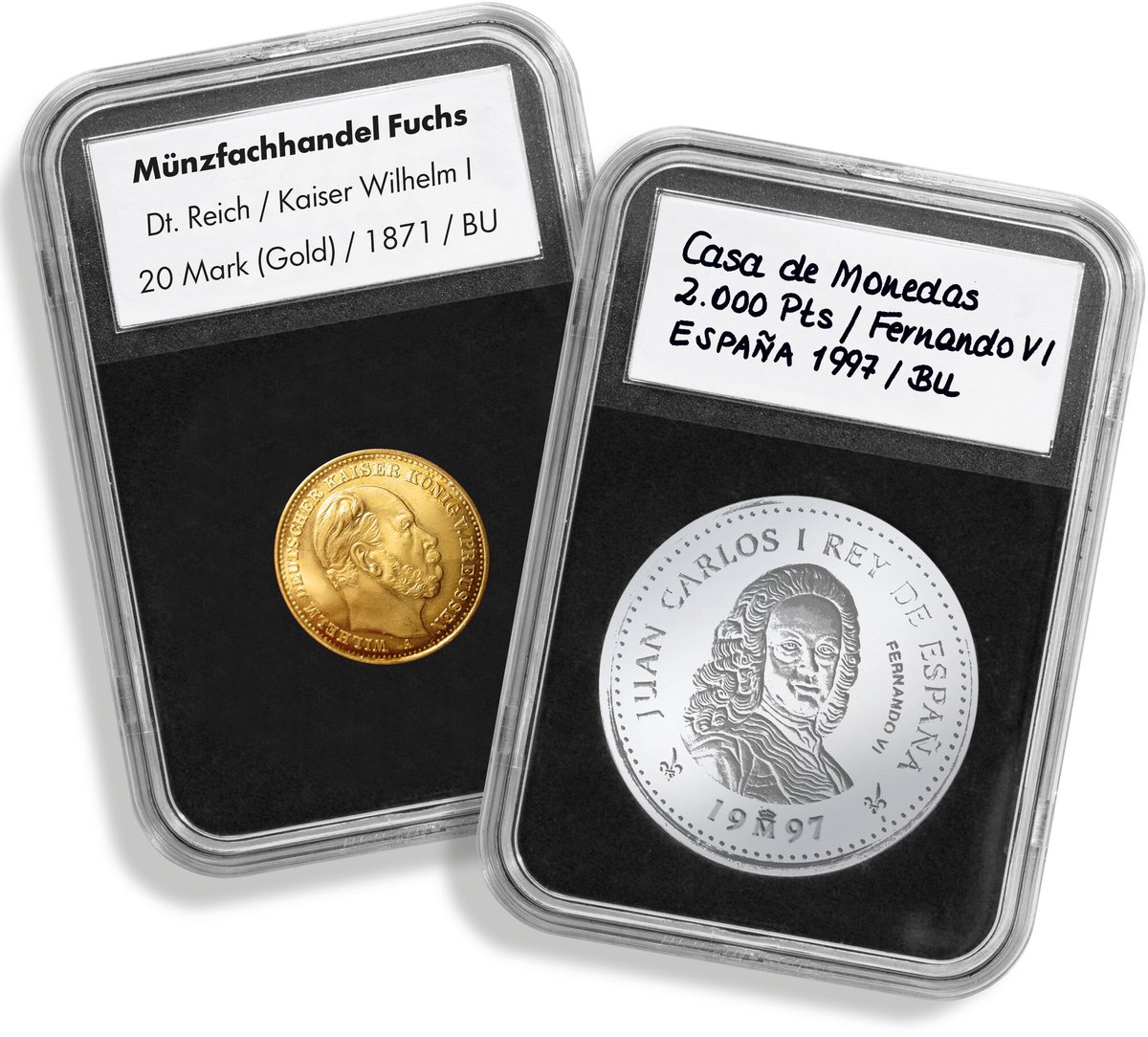 Muntcapsules Slab - geschikt voor munten Ø 33 mm. - QUICKSLAB