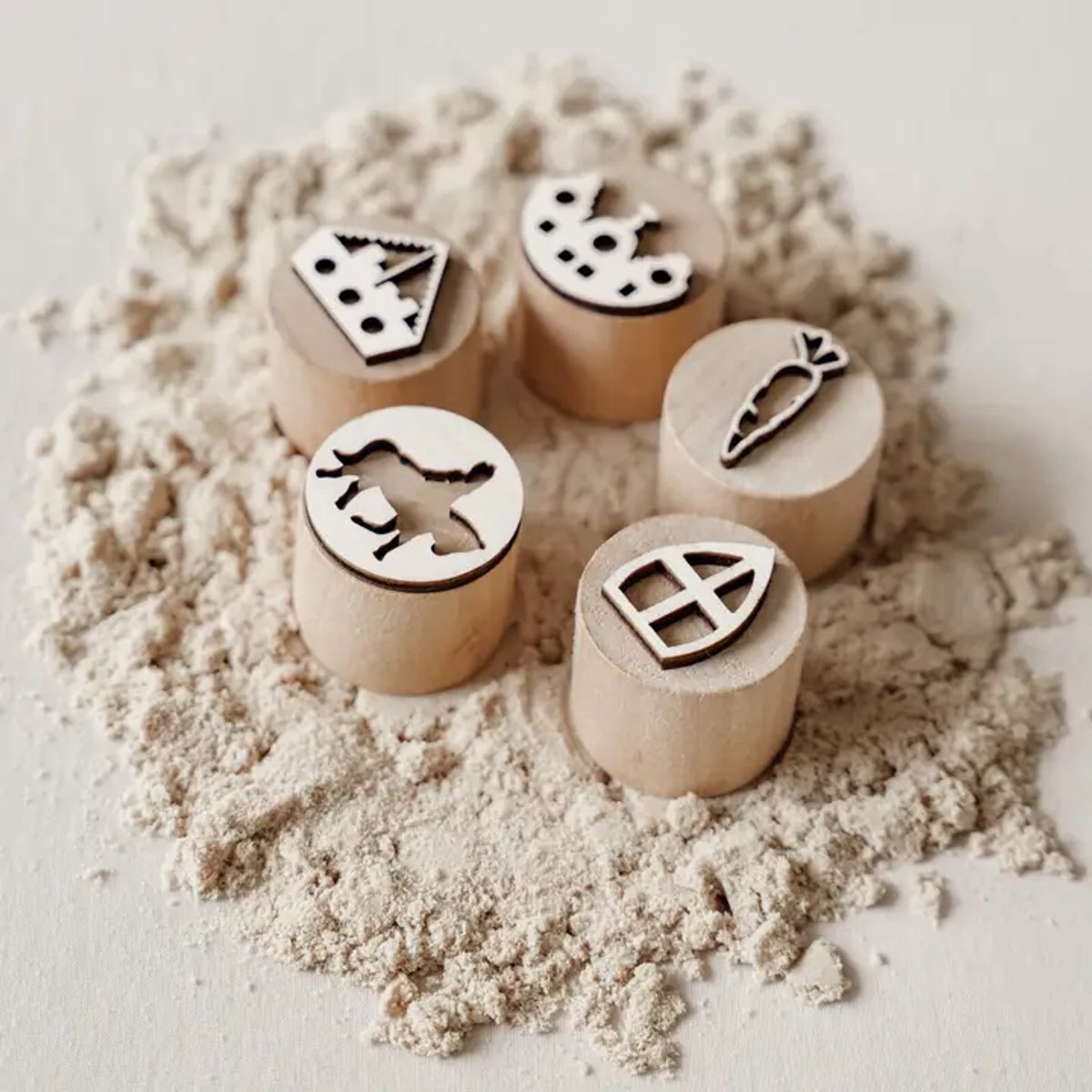 Houten stempel - Sinterklaas - Stempel set - Speelbak - zand - Montessori - Sensorisch spelen - Zandstempel - Kleistempel - Stempelen - Motoriek