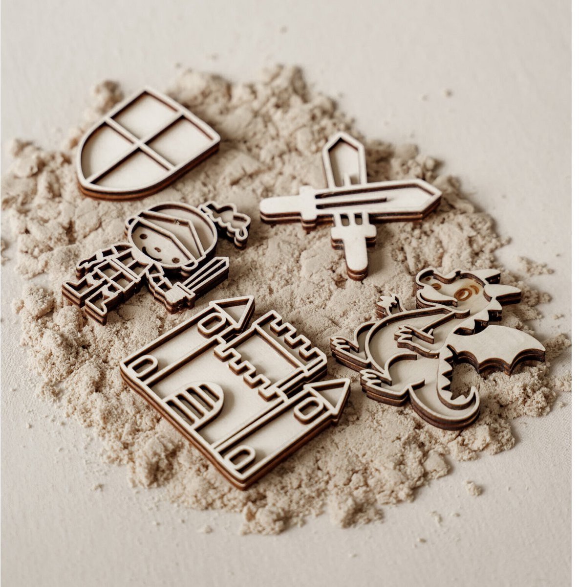 Stempel - Vultray- zand - Ridder - Speelbak - Sensorisch - Speelrijst - Montessori - Open ended