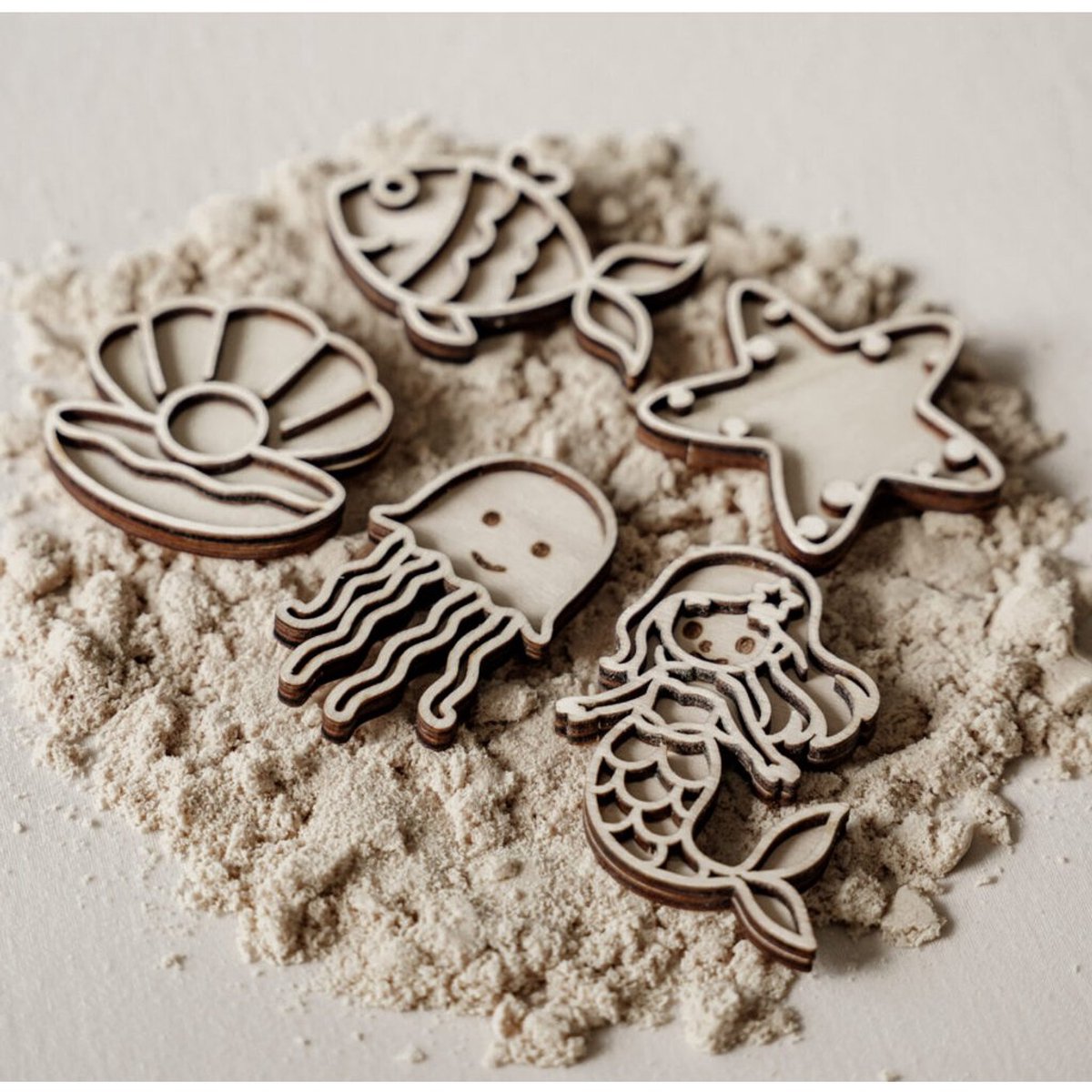 Stempel - Vultray- zand - Zeemeermin - Speelbak - Sensorisch - Speelrijst - Montessori - Open ended