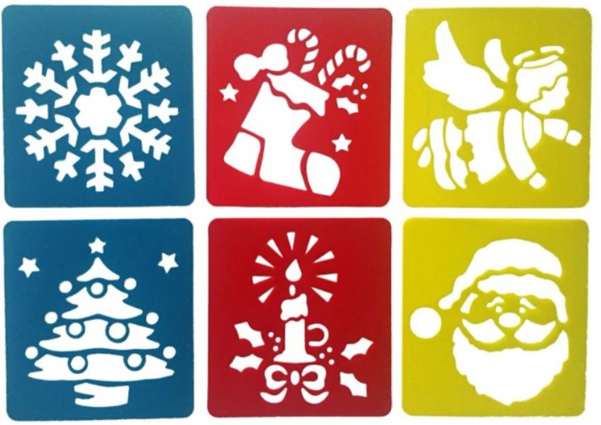LeuksteWinkeltje teken sjabloon Kerst - sjablonen 6 stuks