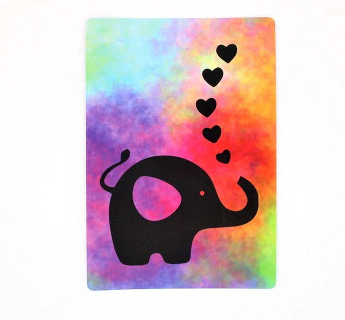 sticker Olifant Regenboog cadeaustickers muursticker 2 stuks