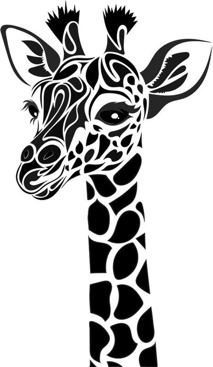 stickers Giraffe cadeaustickers sluitzegels 5.5 x 10 cm 12 stuks