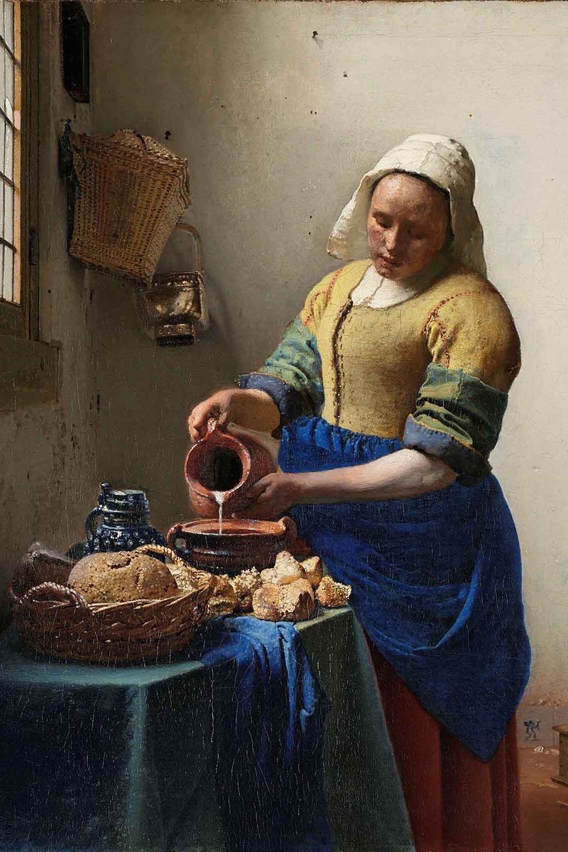 Borduurpakket Melkmeisje van Johannes Vermeer - 50 x 60 cm - Aida stof 5,5 kruisjes/cm (16 count)