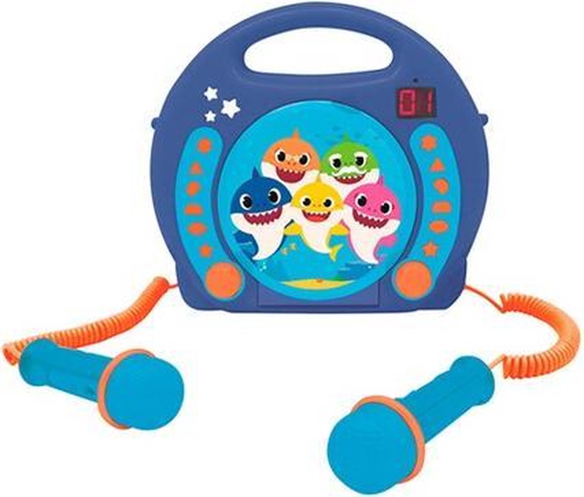 Baby Shark Karaoke-CD-speler met 2 microfoons