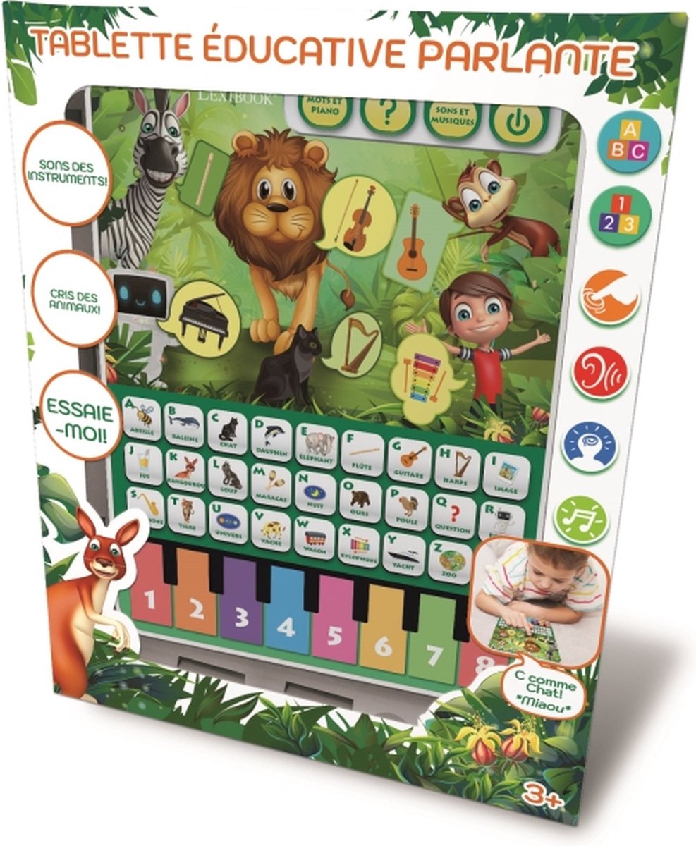 Educatieve alfabet sprekende tablet met piano om dieren en muziek te ontdekken (Frans)