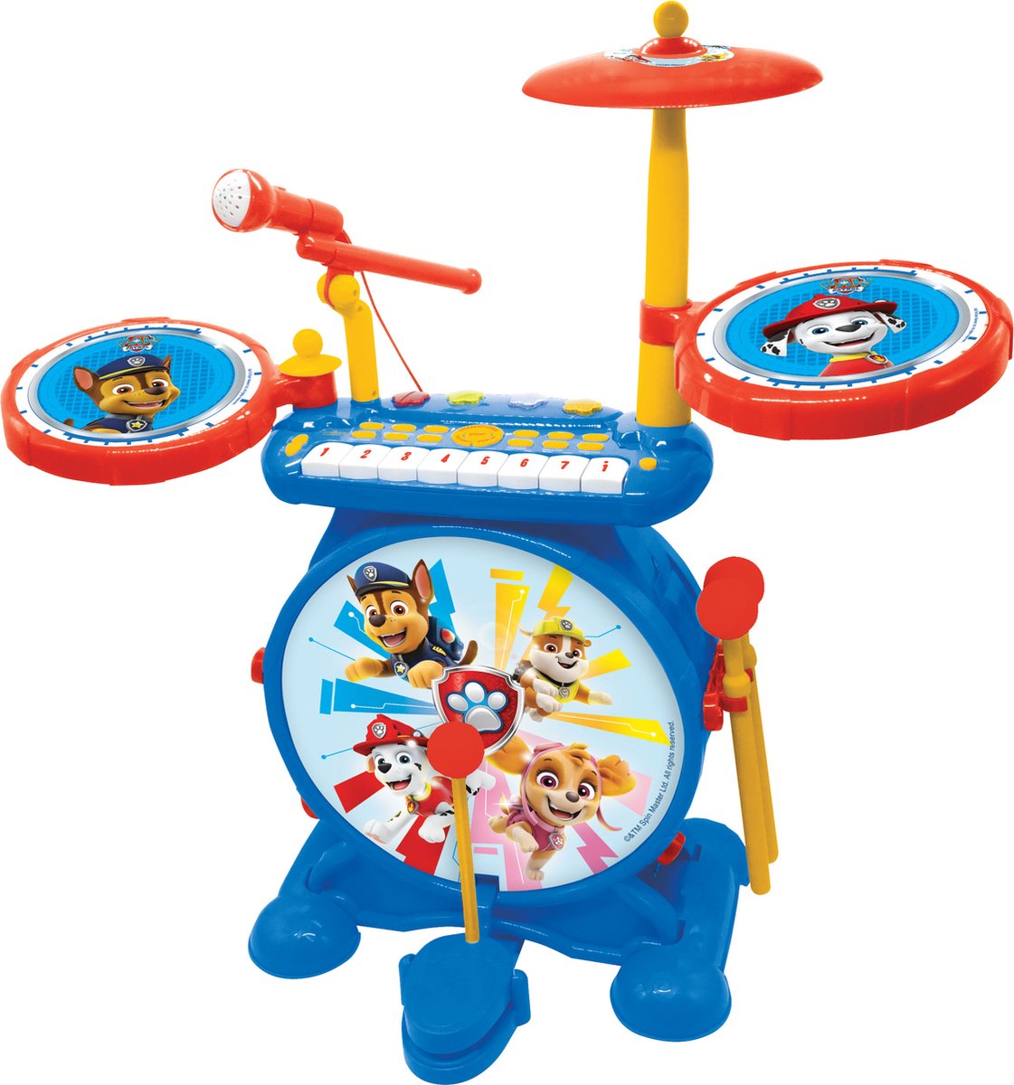 Paw Patrol Complete elektronische lichtgevende trommelset met stoel