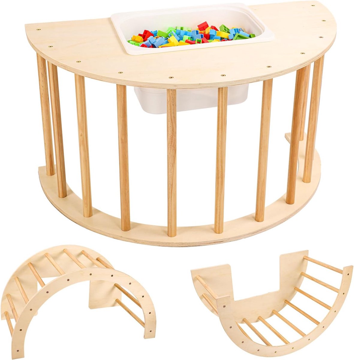 Lexium Klimboog - Klimboog met kussen - Klimboog kussen - Houten Klimbrug - Klimboog Inclusief Kussen - Kinderspeelgoed