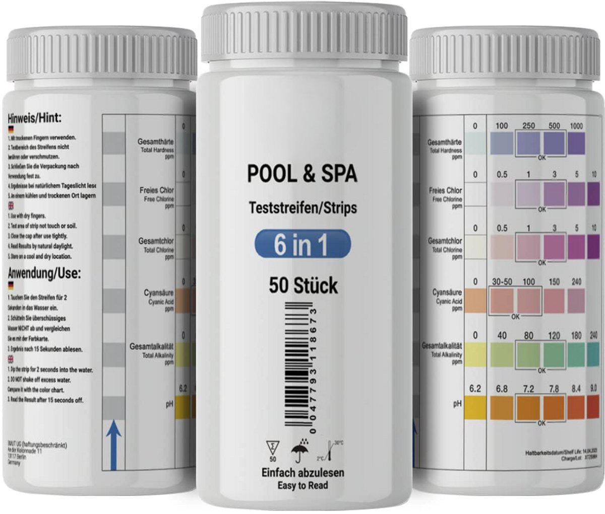 Lexium zwembad teststrips - zwembad tester - ph minus voor zwembad - aquacheck