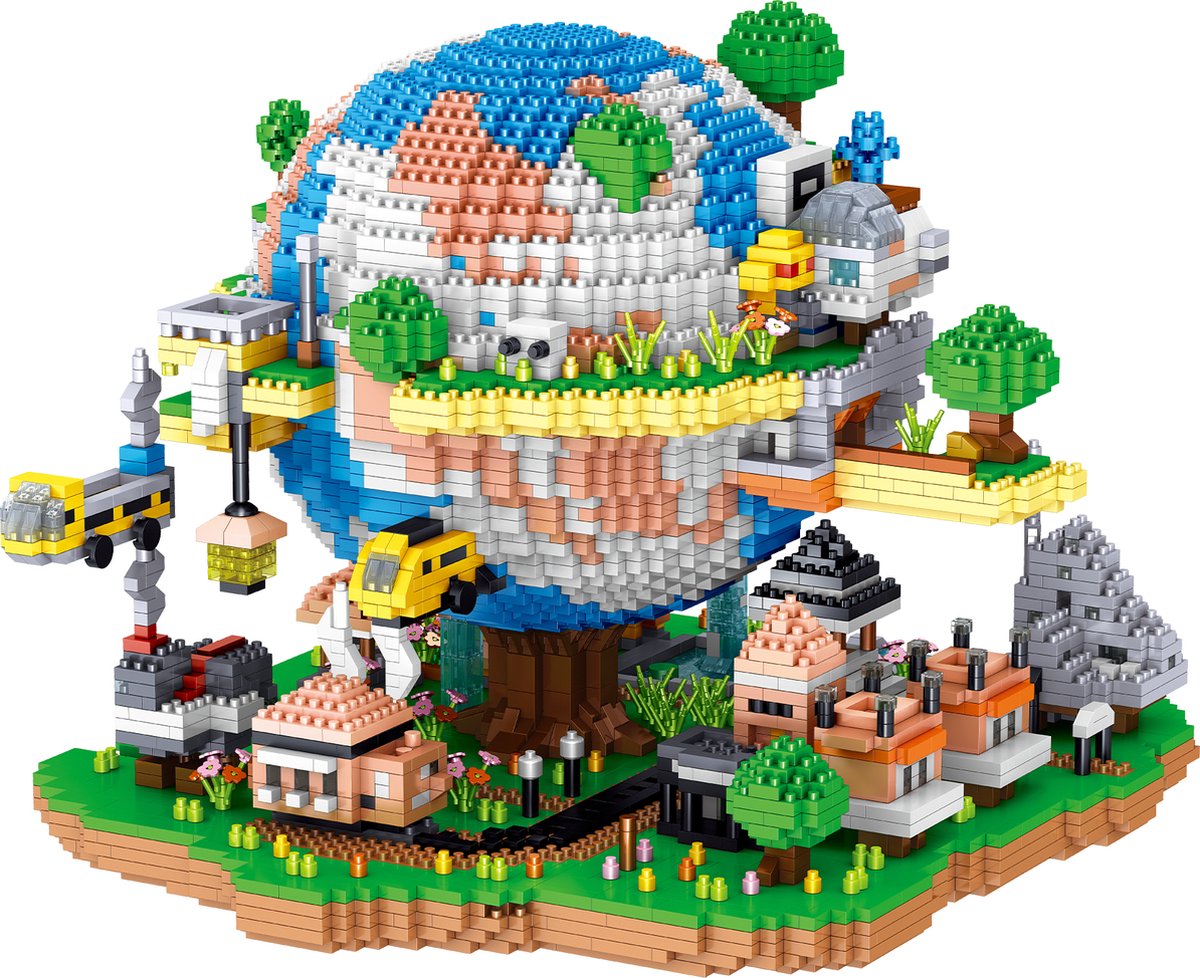 Lezi Global Village - Nanoblocks / miniblocks - Bouwset / 3D puzzel - 5452 bouwsteentjes - Lezi LZ8302