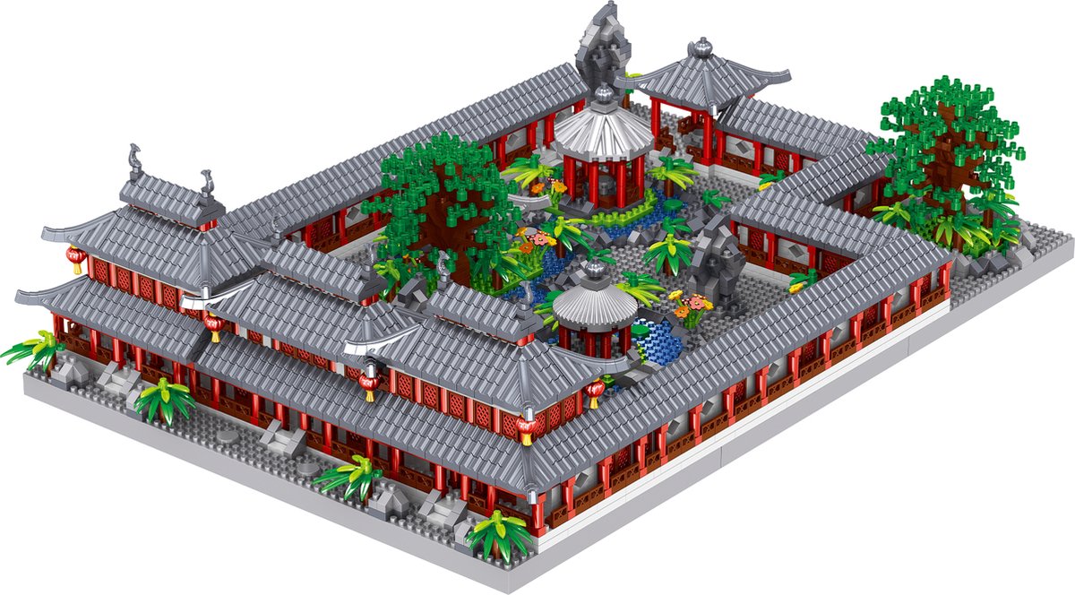 Lezi Humble Administrators Garden - Nanoblocks / miniblocks - Bouwset / 3D puzzel - 4708 bouwsteentjes - Lezi LZ8278