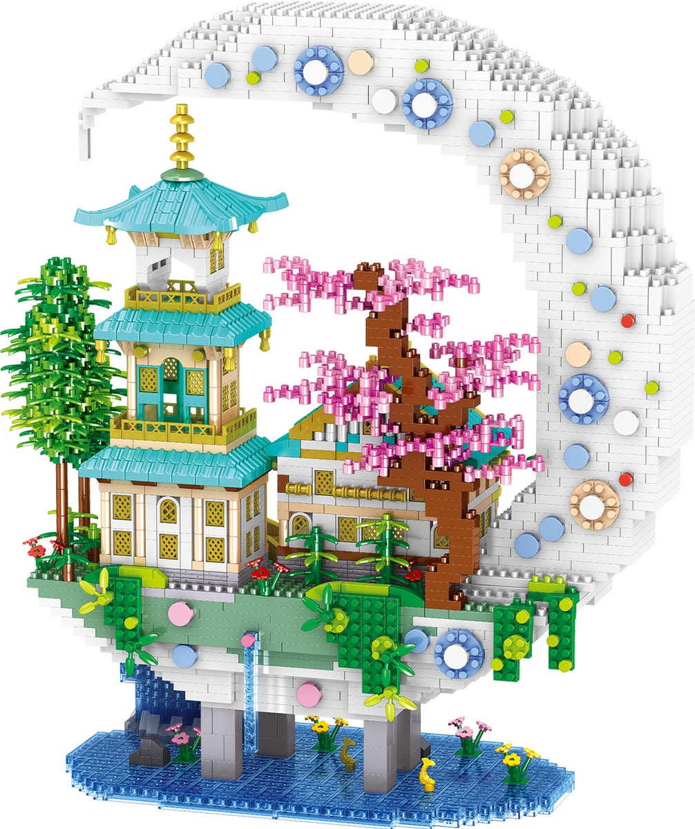 Lezi Moon Palace - Nanoblocks / miniblocks - Bouwset / 3D puzzel - Bouwpakket - Hobby - Lezi LZ8284