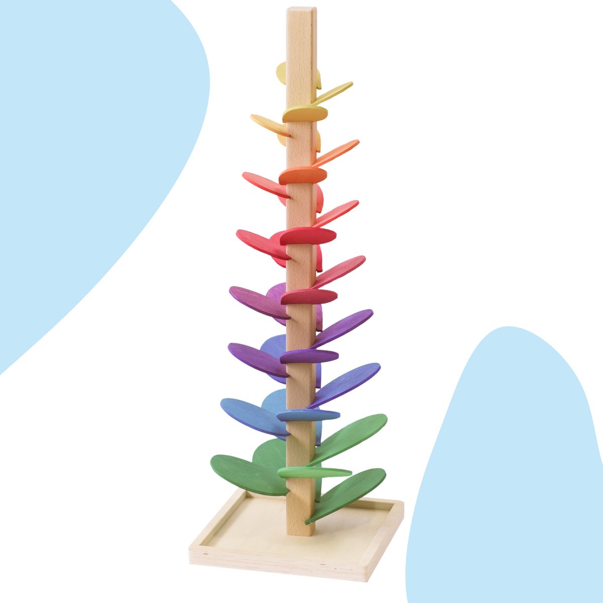 Grote houten regenboogboom knikkerbaan, geluid boom, ball / marble run, interactief leren speelgoed, educatief speelgoed, houten boom, speelgoed voor peuter gift kids, montessori speelgoed