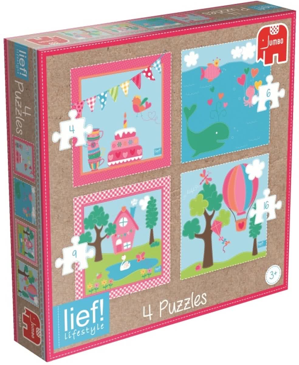 Jumbo Lief! Girls - 4in1 Puzzel