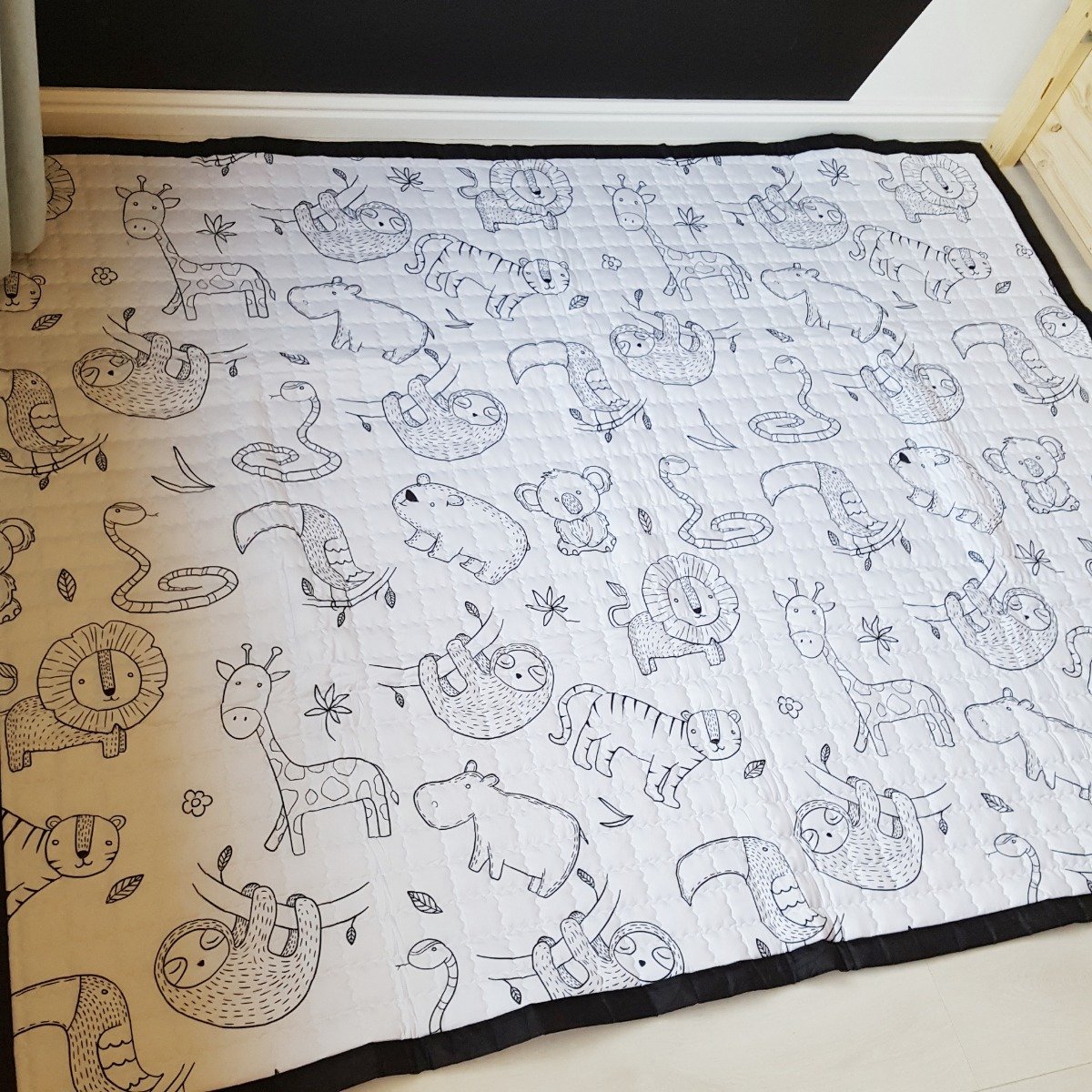 Speelkleed dieren 195 x 145 - LiefBoefje - Groot Speelkleed Baby - Speelmat Kinderen - Babymat XL - Kindervloerkleed - Kraamcadeau - Speelkleed Kinderen - 75+ design speelkleden