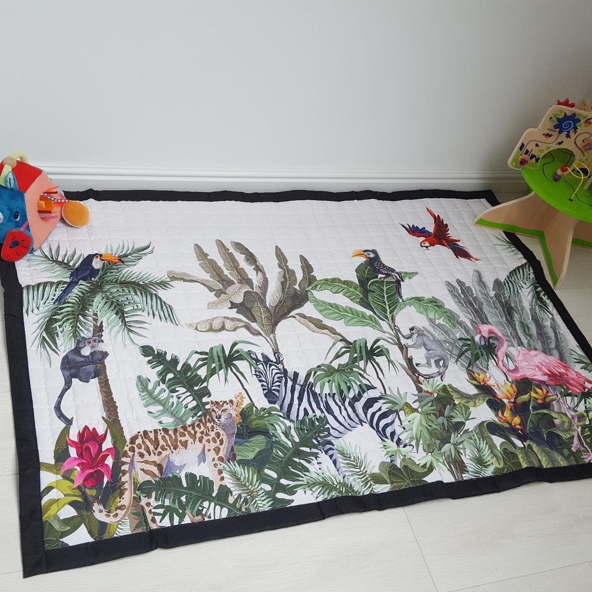Speelkleed jungle beige 195 x 145 -   - Groot Speelkleed Baby - Speelmat Kinderen - Babymat XL - Kindervloerkleed - Kraamcadeau - Speelkleed Kinderen - Grote collectie speelkleden
