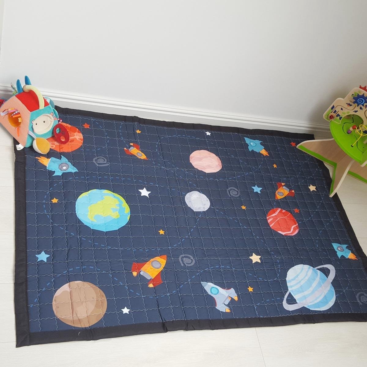 Speelkleed planeten 195 x 145 -   - Groot Speelkleed Baby - Speelmat Kinderen - Babymat XL - Kindervloerkleed - Kraamcadeau - Speelkleed Kinderen - Grote collectie speelkleden
