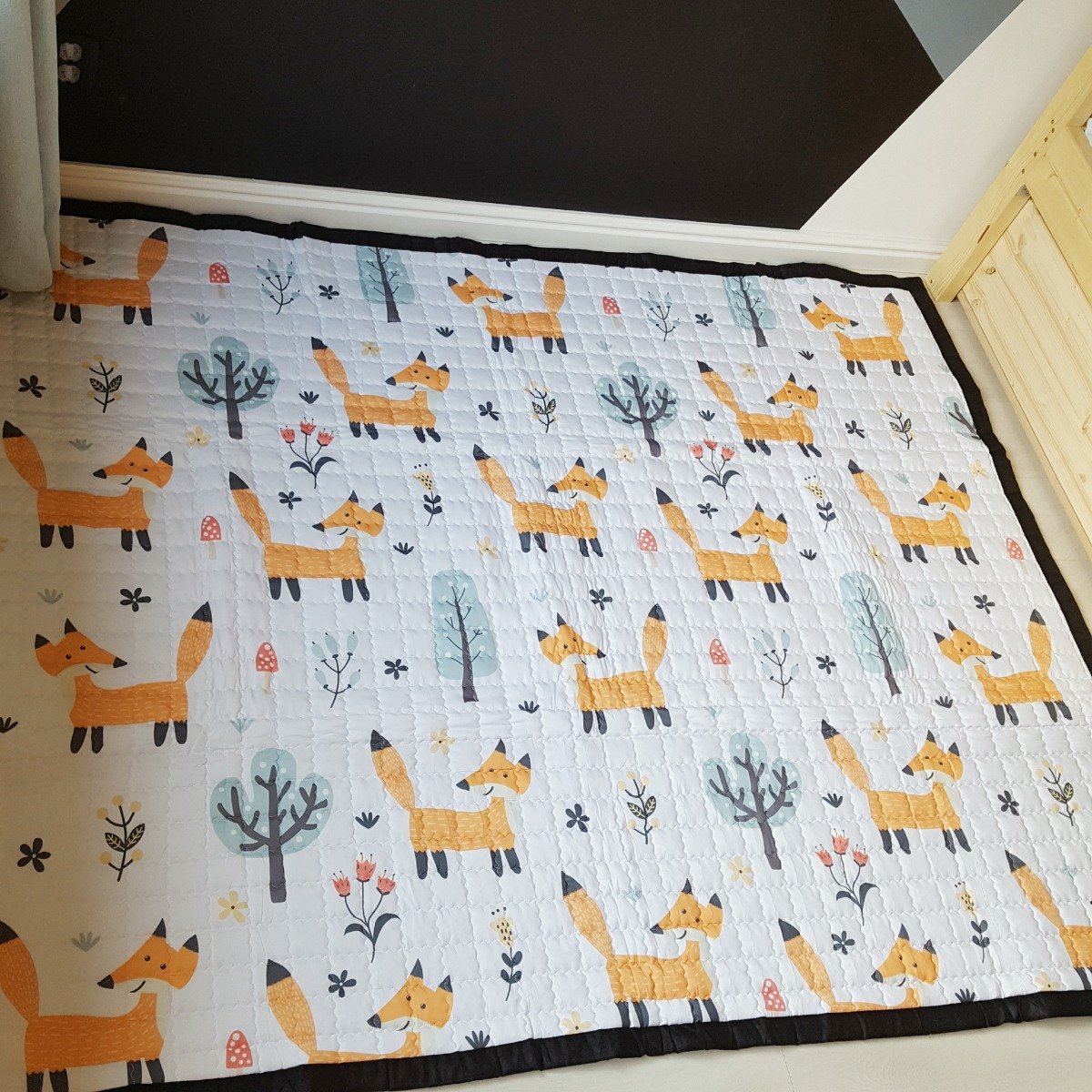 Speelkleed vosjes 195 x 145 - LiefBoefje - Groot Speelkleed Baby - Speelmat Kinderen - Babymat XL - Kindervloerkleed - Kraamcadeau - Speelkleed Kinderen - 75+ design speelkleden