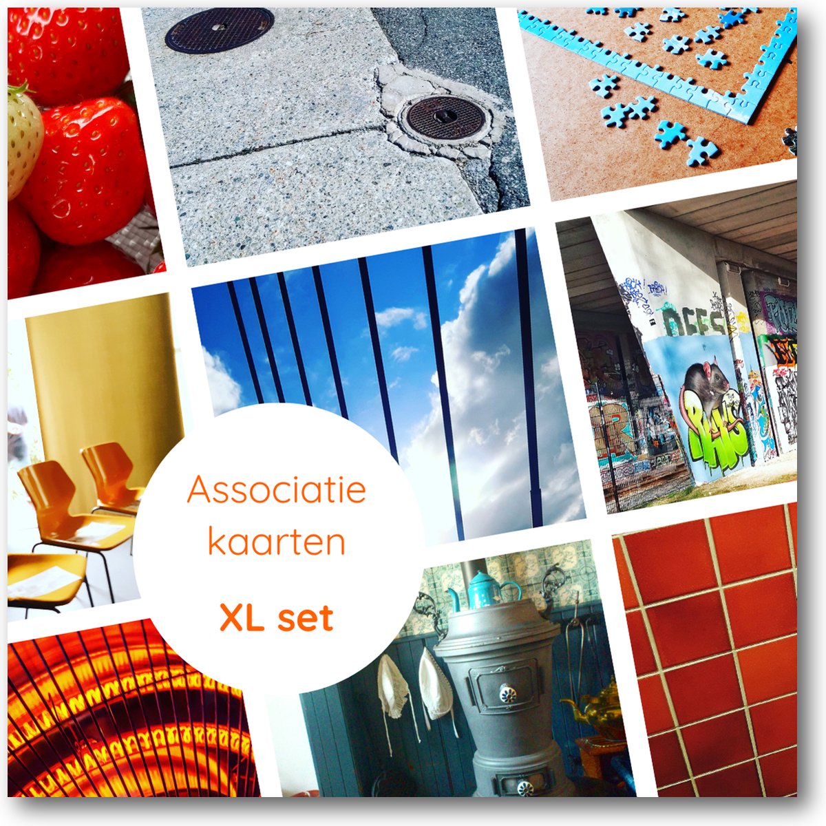 Associatiekaarten XL set - 100 afbeeldingen - coachkaarten - werkvorm - Liefsoppapier