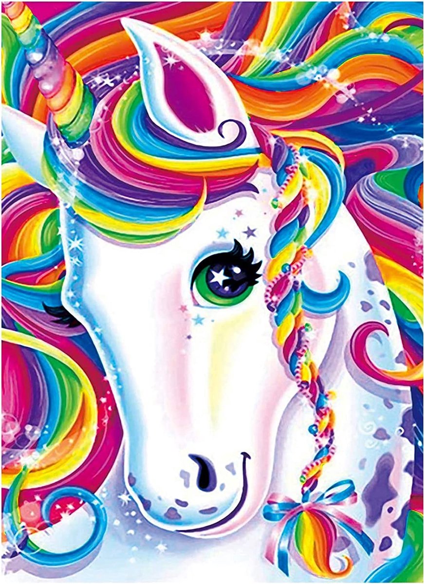 Lienz® Diamond Painting volwassenen 30x40cm – Rond –Unicorn – Eenhoorn  – Pakket Volwassenen en kinderen