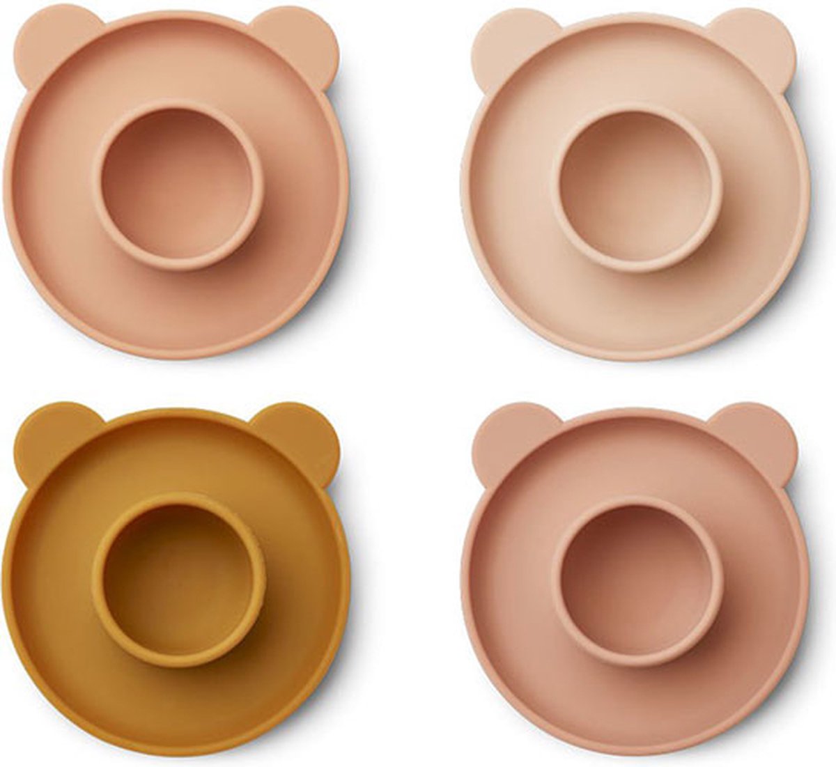 Liewood - Eierdopjes Janus (4 stuks) - silicone - Eierdopjes - Mr Bear Rose Multi Mix