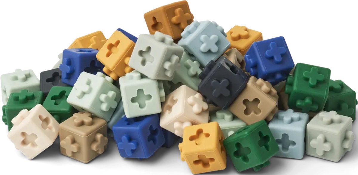 Liewood - Links Bouwstenen - 50 pack - Midnight Marine