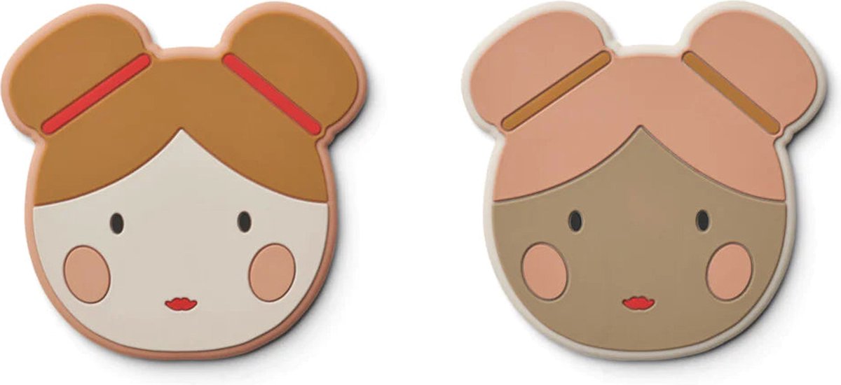 Liewood Gaia bijtring 2 stuks - Pop - Roze