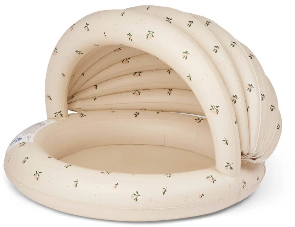 Zwembad Hadleia Printed Peach / Sea shell met zonneklep