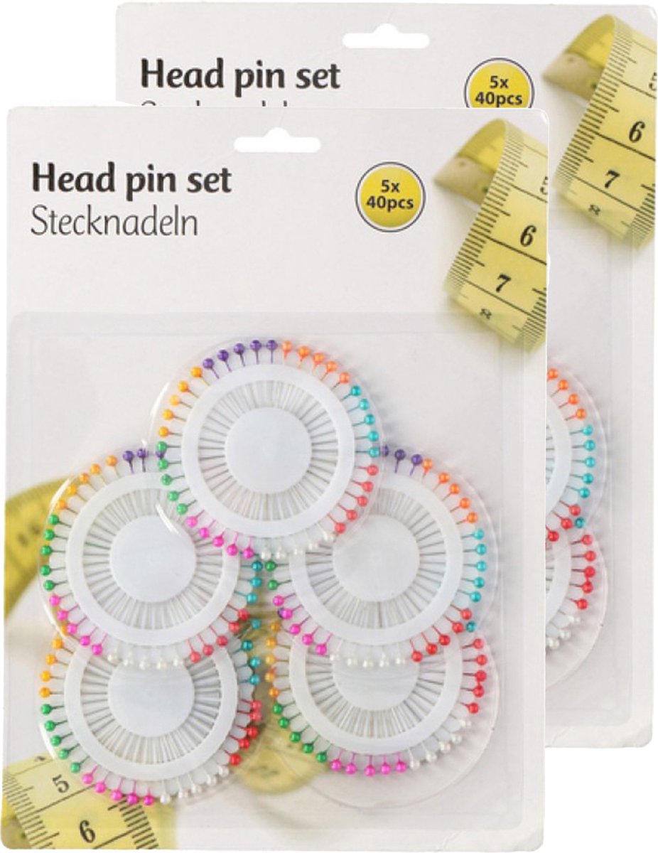 Kopspelden set - 400x stuks - Gekleurd - 26 mm