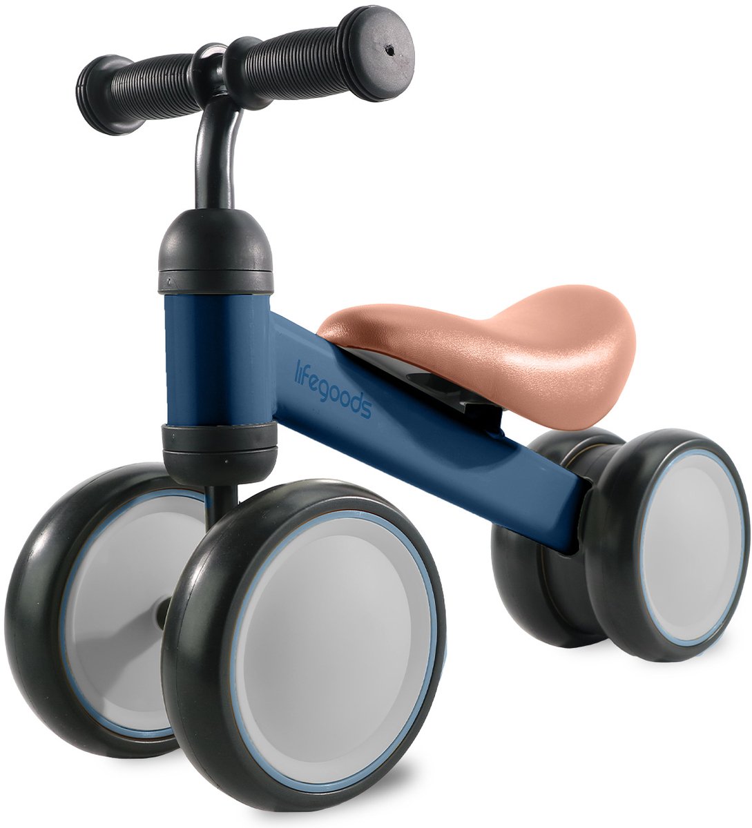 LifeGoods Loopfiets - Speelgoed Vanaf 1 jaar - Kinderstep - Loopfietsje - Marineblauw